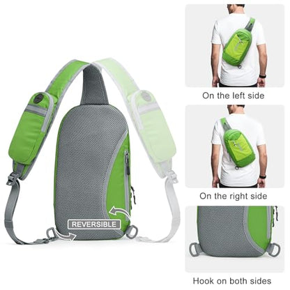 G4Free Sling Bag for Men Women,RFID Blocking, Crossbody Backpack,Travel - color: Green