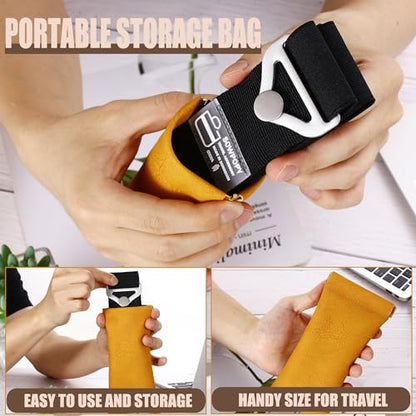 SOWPOPY Travel Belt Luggage Straps for Carry On Bag, Suitcases - color: DK-Purple