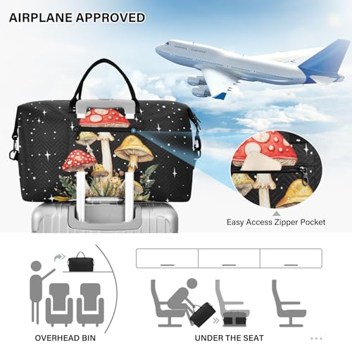 Mushroom Quilted Travel Bags Weekender Duffle Bags - color: Color 16