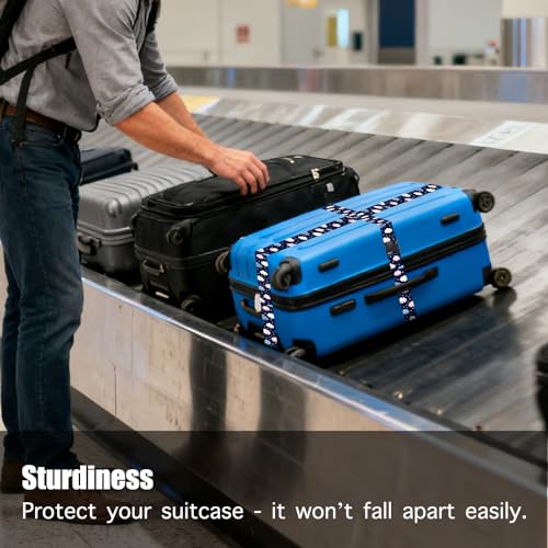 Nuxovilar Luggage Straps Set for Suitcase 1.96x90.5in Polyester - color: YVC10953, size: 1.96"x90.5"