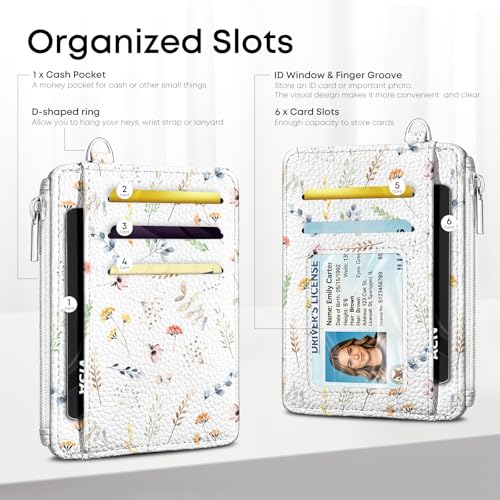 Flowers Credit Card Holder Small Wallet for Women - color: Flowers