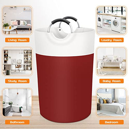 BlissTotes 115L Laundry Basket, Freestanding Collapsible Hamper, Red - color: Red, size: 115L