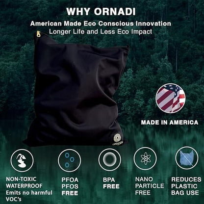 Ornadi Antimicrobial Wet Gym Clothes Bag Waterproof Bacteria Odor Control