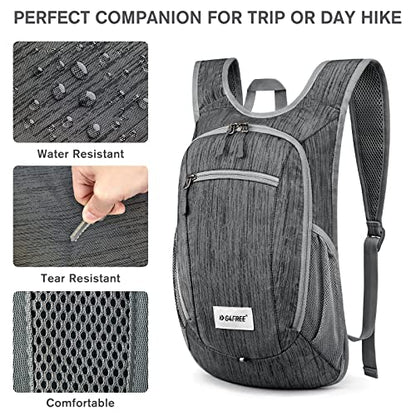 G4Free 10L/15L Hiking Backpack Lightweight Packable Hiking Daypack Small Travel Outdoor Foldable Shoulder Bag - color: Black, size: 10L