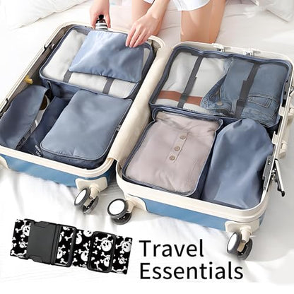 Luggage Straps for Suitcases, Heavy Duty Travel Belt with Quick-Release Buckle, Adjustable Suitcase Strap, Cute Luggage Accessories for Travel Trendy Skull - color: Trendy Skull