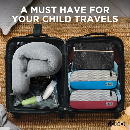 Dot&Dot Twist Memory Foam Bendable Neck Kids Travel Pillow, 23-Inch, Gray - color: Gray, size: Kids/Petite (23")