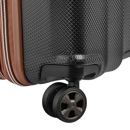 DELSEY PARIS Carrousel, 24 Inch Checked-Medium Hardside Luggage, Black - color: Black, size: Checked-Medium 24 Inch