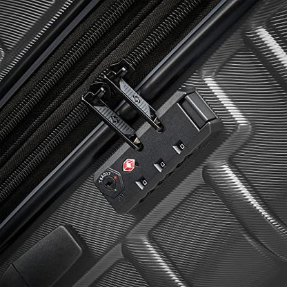 Samsonite Omni 2 Hardside Expandable Luggage with Spinner Wheels, 2-Piece Set (19/24), SOLID CHARCOAL - color: Solid Charcoal, size: 2-Piece Set (Carry-on/Medium)