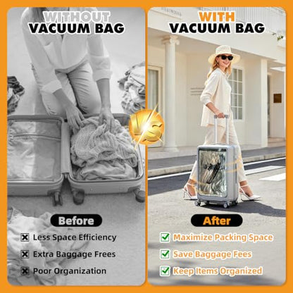15 Pack Vacuum Storage Bags, Vacuum Seal Bags for Travel