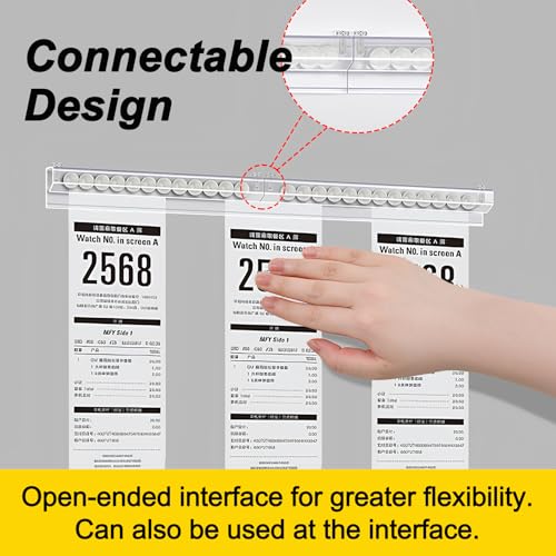 3 Pack Receipt Holder Job Ticket Holders for Restaurant(Total 47.2 in) - size: 3Pack - 40CM - Clear Plastic