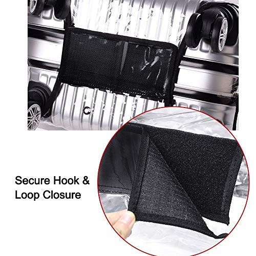 30 Inch PVC Clear Suitcase Cover (Black Trim) - color: Black Trim-0.4mm, size: XL Suitcase Cover.