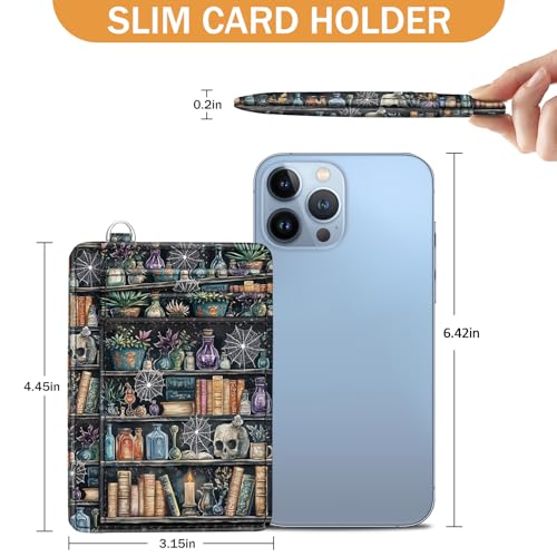 Yonlevres Goth Book Credit Card Holder RFID Wallet Women Slim Small Travel - color: Book Goth