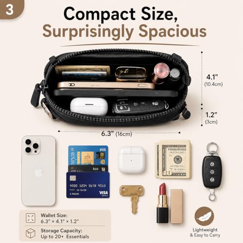 Clip and Go Strap for Phone,Crossbody Phone Lanyard Adjustable and Detachable Wristlet Wallet with ID Window
