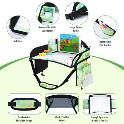 Car Seat Tray,Toddler Road Trip Essentials With Drawing Kit - color: Green