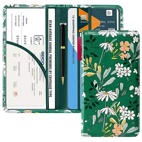CoBak Car Registration and Insurance Holder - color: L-Floral Harmony