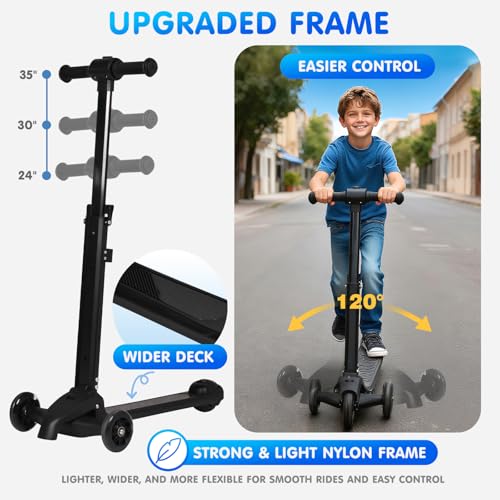 4-in-1 Detachable Scooter Luggage for Kids, Foldable Ride-On Suitcase - color: Navy