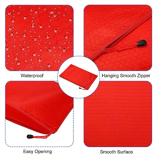 PATIKIL Waterproof Zipper File Bags, 3 Pack A4 Document Holders Pencil Pouch for Office, Red - color: Red, size: A4