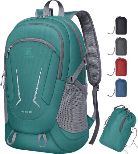 MIYCOO Ultralight Packable Backpack, 35L Waterproof Hiking Daypack | Travel Camping Foldable Daypack, Hiking Back Pack for Men Women, Green - color: Green
