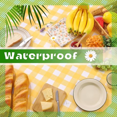 HunnmingRe Gingham Pocket Picnic Blanket Lightweight Portable, Yellow - color: Yellow, style: Gingham