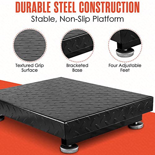 Industrial Scale, Platform Scale, Weight Machine for Luggage, 600 Lb, Large - color: Black