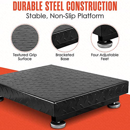 Industrial Scale, Platform Scale, Weight Machine for Luggage, 600 Lb, Large - color: Black