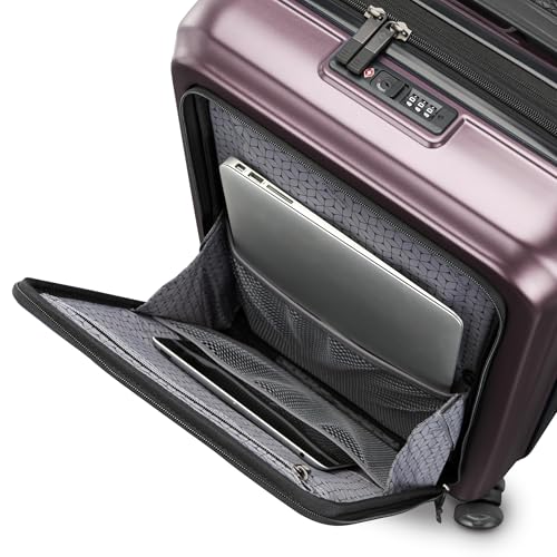 Samsonite 2 Piece Luggage Set with 21/28” Hardside Lightweight Octiv (Carry-On Pro with Front Pocket & Large Checked) Expandable, Four Spinner Wheels, Adjustable Handle, TSA Approved Lock - Purple - color: Amethyst Purple, size: 2-Piece Set (Pro 21 with F