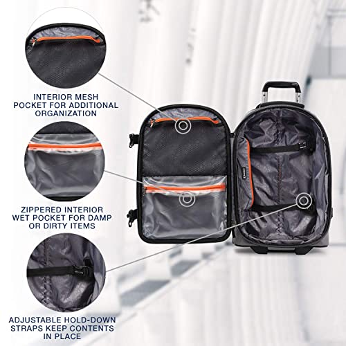 Travelpro Bold Softside Carry-On Rollaboard, Grey/Black, 22-Inch - color: Grey/Black, size: Carry-On 22-Inch