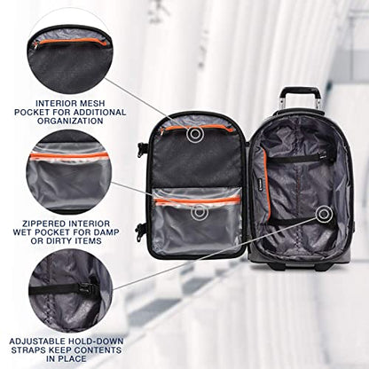 Travelpro Bold Softside Carry-On Rollaboard, Grey/Black, 22-Inch - color: Grey/Black, size: Carry-On 22-Inch