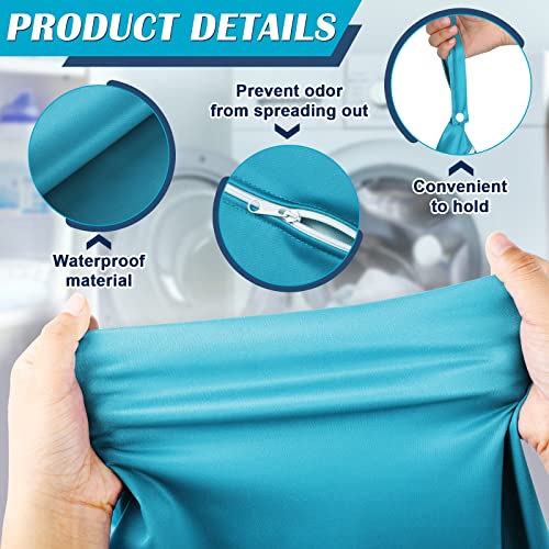 Shappy 2 Pack Wet Dry Bag Travel Laundry Waterproof,Solid Gray Blue | For Suitcase Gym Beach Swimsuit Storage, Zippered Closure with Handle, Separates Dirty Clothes, Portable College Dorm Design - style: Solid Green Pink