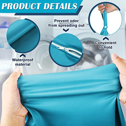 Shappy 2 Pack Wet Dry Bag Travel Laundry Waterproof,Solid Gray Blue | For Suitcase Gym Beach Swimsuit Storage, Zippered Closure with Handle, Separates Dirty Clothes, Portable College Dorm Design - style: Solid Green Pink