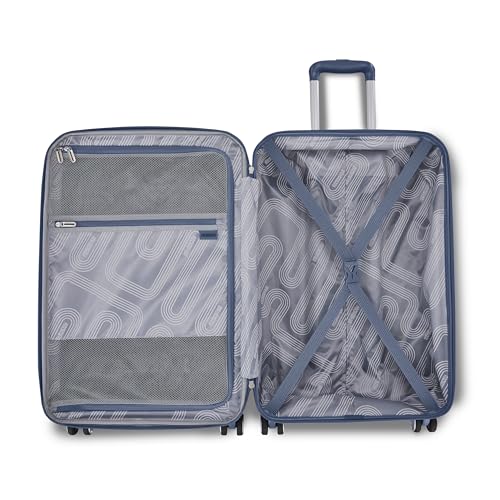 American Tourister Stratum 3.0 Carry-On Spinner, Airline Approved, Durable Hardside Luggage, Expands 1.5", RightHeight™ Adjustable Handle, Elemental Blue - color: Elemental Blue, size: Carry-On