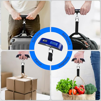 Luggage Scale Dr.meter Travel Essentials Luggage Weight Scale Backlight LCD - color: 1 * Blue