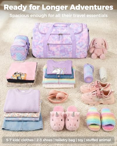 Choco Mocha Boys Suitcase with Wheels, Kids Rolling Duffle Bag Luggage for Travel 22inch, Galaxy Blue - color: Galaxy Blue, style: Duffle Only