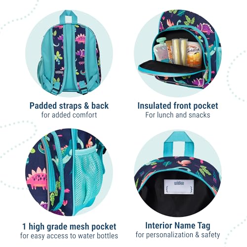 Wildkin 12 Inch Toddler Backpack for Kids, Dino Pals - color: Dino Pals