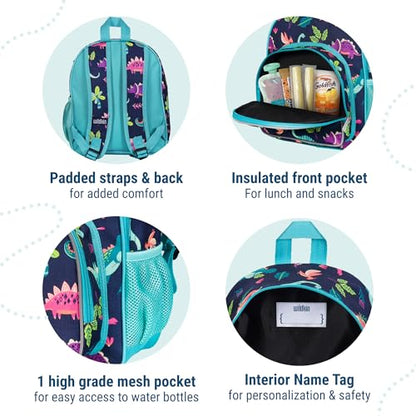 Wildkin 12 Inch Toddler Backpack for Kids, Dino Pals - color: Dino Pals