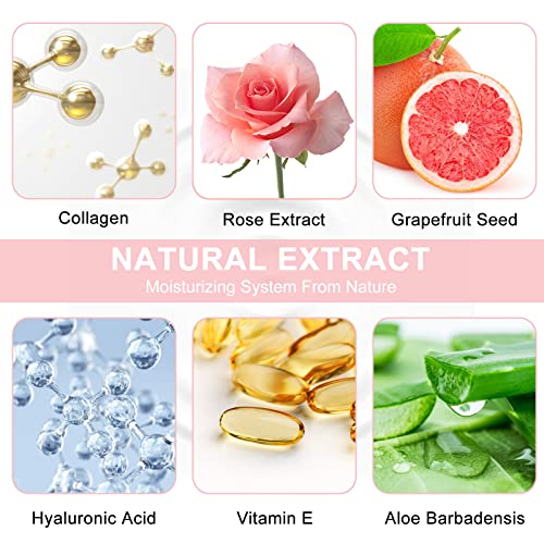 Eye Mask, 30-Pair Collagen Rose Eye Patches for Puffy Eyes and Dark Circles - color: Pink