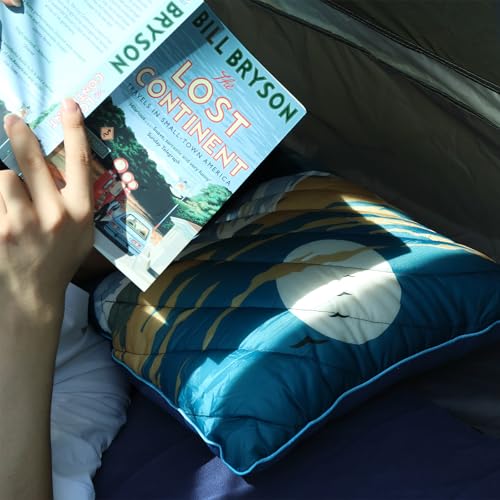 Camping Pillow Compressible Travel Pillow Lightweight Camp Pillow - color: Cliffs, size: Large(15.7''X19.6'')