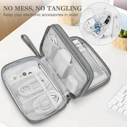 FYY Electronic Organizer, Travel Tech Pouch Bag, Large, Dark Grey - color: Dark Grey, size: 9.1 x 5.9 x 3.15 inches