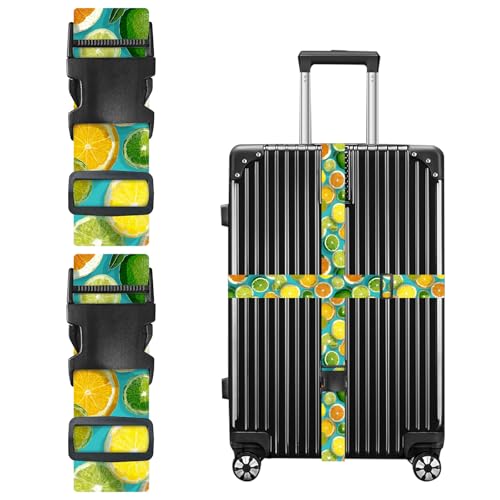 Nuxovilar Luggage Straps Set for Suitcase 1.96x90.5in Polyester - color: YMi04298, size: 1.96"x90.5"