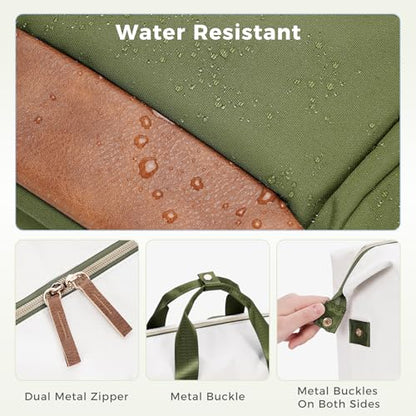 ECOHUB 17" Laptop Backpack for Women 25L Cute Teacher Work Backpack,Green - color: Green
