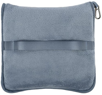 BlueHills Premium Soft Travel Blanket Pillow Combo Airplane Grayish Blue - color: Grayblue-1pk-t026