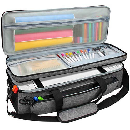 Luxiv Cricut Maker 2겹 가방 Explore Air 1/2/3용 휴대용 케이스 - color: 회색.