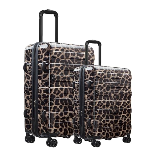 Luggage Sets 2 Piece Expandable Suitcases Set, 20/24Inch - color: Cheetah, size: 2-piece(20"/24")