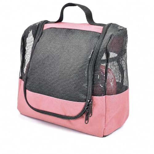 The Fine Living Co. Portable Shower Caddy Hanging Mesh Shower Caddy,10x4x8" - color: Pink