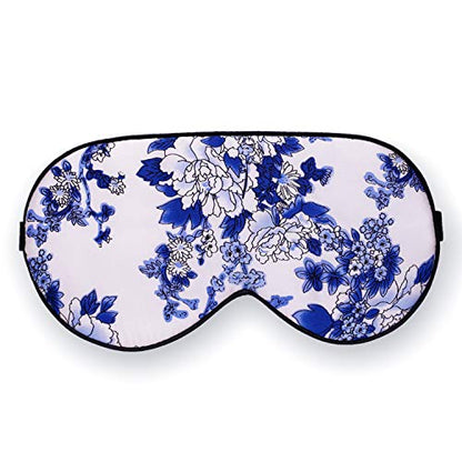 MAXFEEL Feel 100% Pure Silk Eye Mask - Sleep Eye Cover in Floral Colors (#39) - color: #39