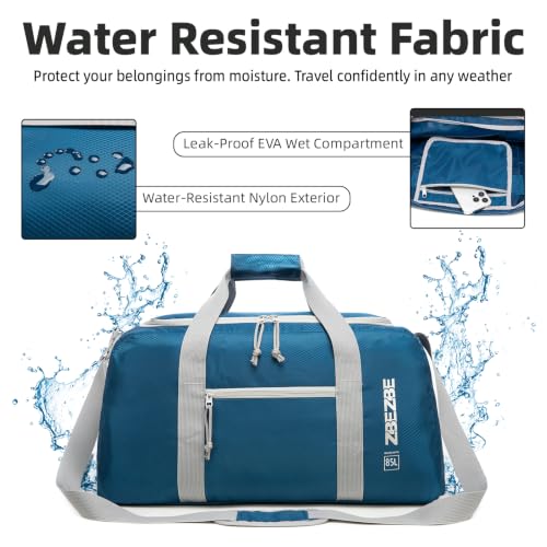 Foldable Travel Bag 85L, Extra Large Duffel for Camping & Trips - color: Navy Blue, size: 85L