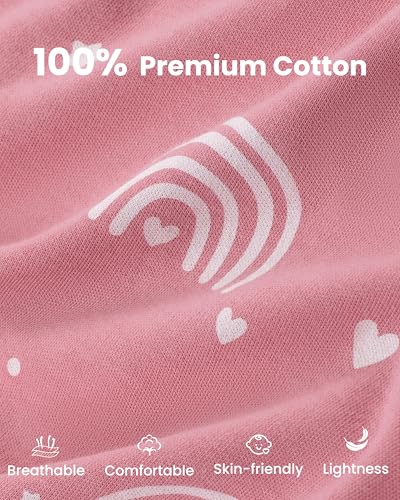 Toddler Sleep Sack with Feet 2-3T 0.5 Tog Sleep Sack with Legs - color: Pink Rainbow, size: 2-3T
