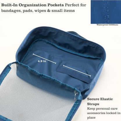 Decent Travels Toiletry Kit – Compact Travel Bag with Refillable Bottles (90ml), Perfume Atomizer & Foldable Toothbrush for Carry-On Essentials