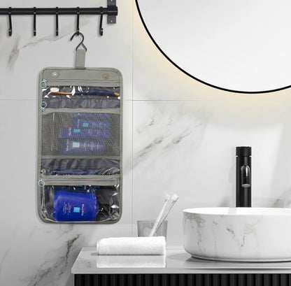 Hanging Toiletry Bag for Travel, Waterproof Bathroom Organizer, Foldable for Toiletries, Cosmetics, and Grooming Essentials