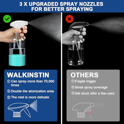 Glass Spray Bottles for Cleaning, 3 Pack Clear Empty Spray Bottle for Cleaning Solutions, 17 fl oz Reusable Spray Bottle for Plants with Silicone Boot, Cleaning Spray Containers with Labels - size: 3 Pack
